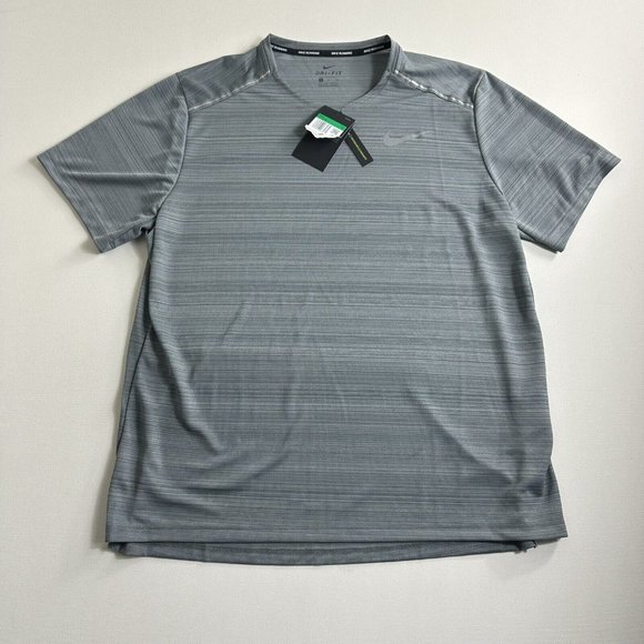 Nike Running Shirt Mens Size XL Gray Breathable Active Athletic Gym CU326-084 - Picture 1 of 9